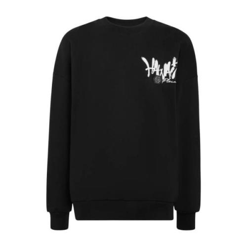 Zwarte Hawaii Sweatshirt Philipp Plein , Black , Heren