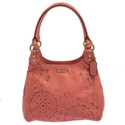 Pre-owned Leather shoulder-bags Coach Pre-owned , Pink , Dames