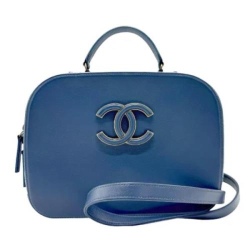 Pre-owned Leather chanel-bags Chanel Vintage , Blue , Dames