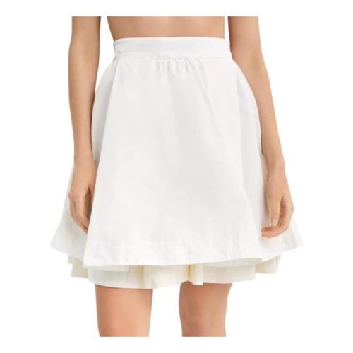 Klassieke Ecru Rok Moncler , White , Dames