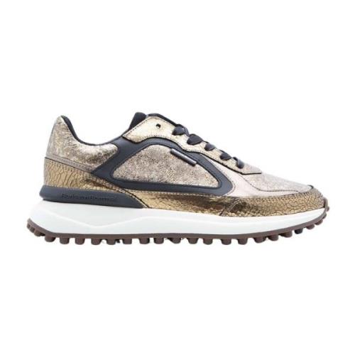 Gouden Lichtgewicht Sneaker met TPU Zool Van Bommel , Yellow , Dames