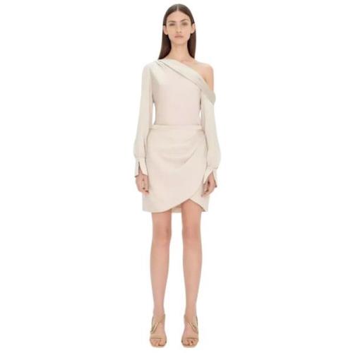 Mini jurk Cameron in beige satijn Simkhai , Beige , Dames