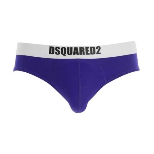 Blauwe logo slips klassieke stijl Dsquared2 , Blue , Heren