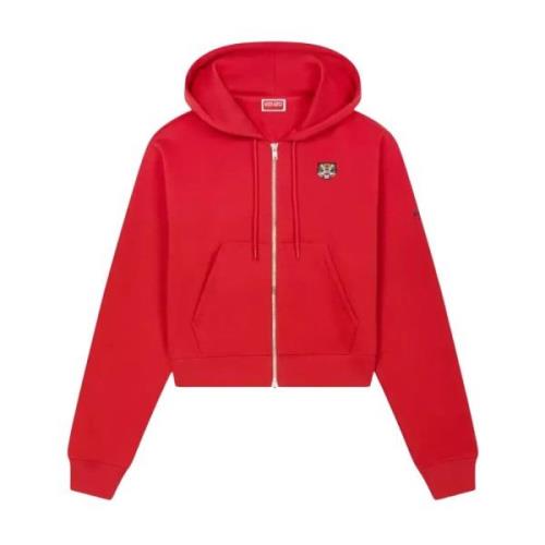 Rode Lucky Tiger Rits Hoodie Kenzo , Red , Dames