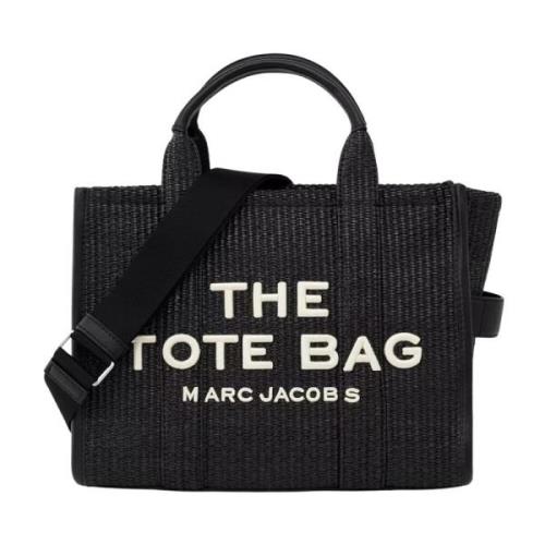 Zwarte Geweven Medium Tote Tas Marc Jacobs , Black , Dames