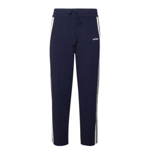 Sportieve Blauwe Gestreepte Zijbroek Autry , Blue , Heren