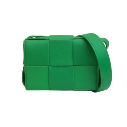 Pre-owned Leather shoulder-bags Bottega Veneta Vintage , Green , Dames