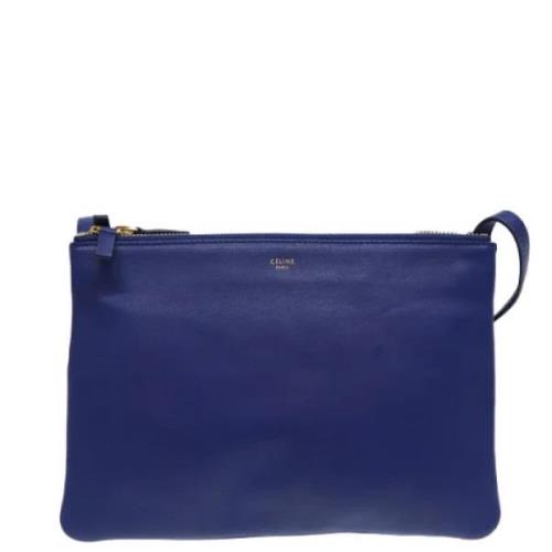 Pre-owned Leather celine-bags Celine Vintage , Blue , Dames