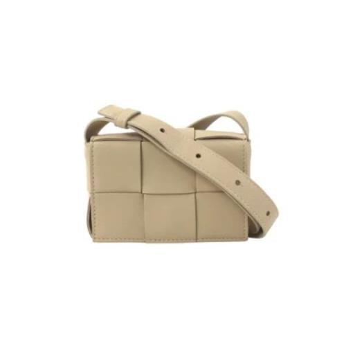 Pre-owned Leather shoulder-bags Bottega Veneta Vintage , Beige , Dames