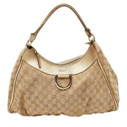 Pre-owned Leather gucci-bags Gucci Vintage , Beige , Dames