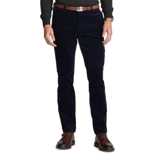 Stretch Slim Fit Corduroy Broek Ralph Lauren , Blue , Heren