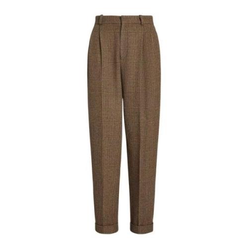 Bruine geruite broek Ralph Lauren , Brown , Dames