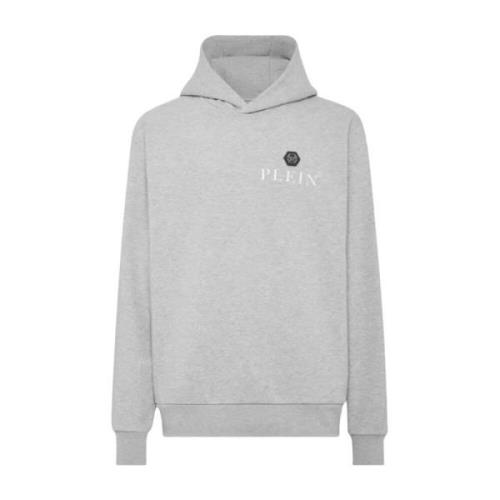 Grijze hoodie met logo Philipp Plein , Gray , Heren