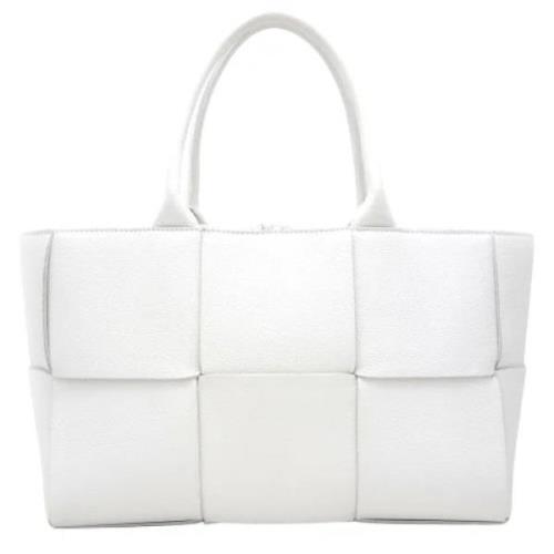 Pre-owned Leather shoulder-bags Bottega Veneta Vintage , White , Dames