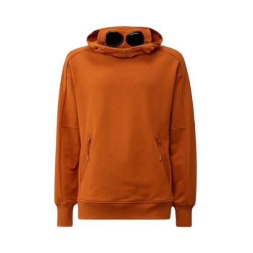 Verhoogde Fleece Goggle Hoodie C.p. Company , Orange , Heren