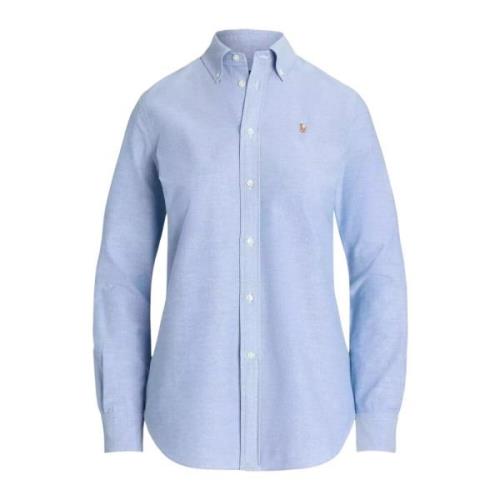 Katoenen overhemd Stretch Slim Fit Ralph Lauren , Blue , Dames