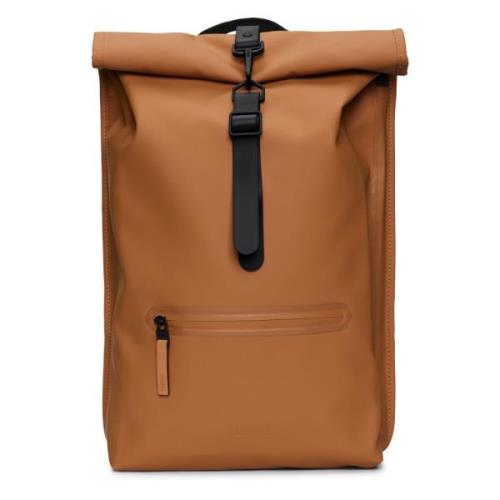 Rolltop Rugzak Waterdicht Stijlvol Rains , Brown , Unisex