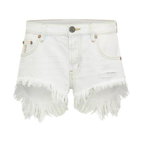 Denim Shorts One Teaspoon , Blue , Dames