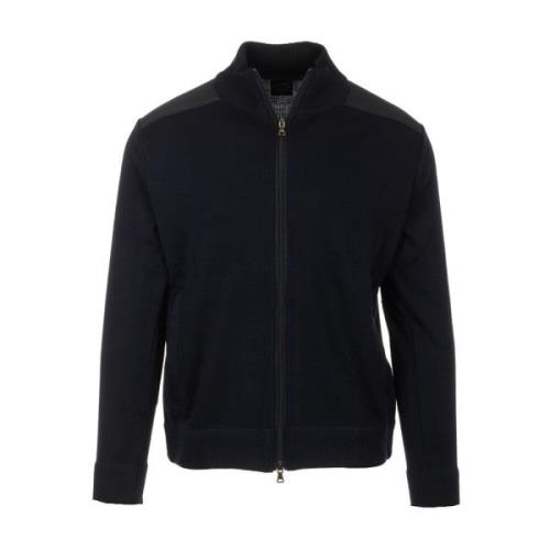 Blauwe Sweater Full Zip Cardigan Paul & Shark , Blue , Heren