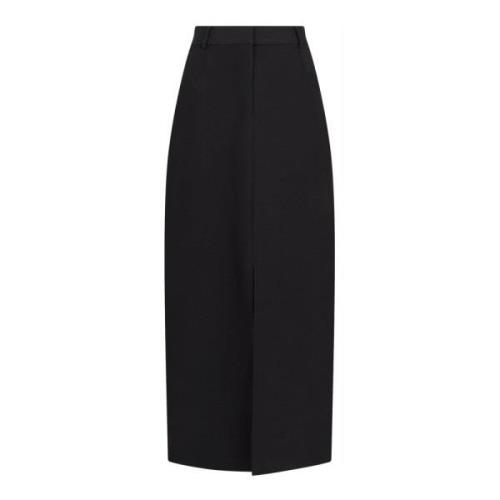 Maxi Rok met Voor Split Neo Noir , Black , Dames