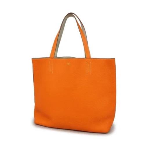 Pre-owned Leather handbags Hermès Vintage , Orange , Dames