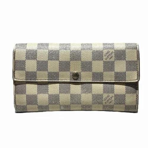 Pre-owned Canvas wallets Louis Vuitton Vintage , White , Dames