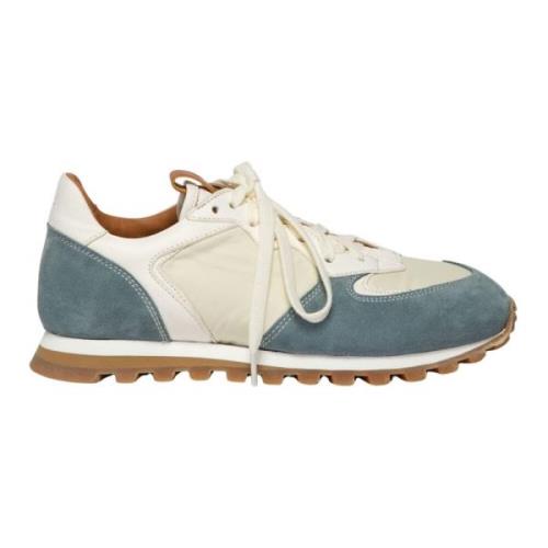 Blauwe Suède Runner met Witte Nappa Elia Maurizi , Multicolor , Dames