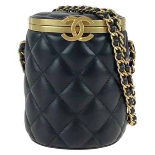 Pre-owned Leather handbags Chanel Vintage , Black , Dames