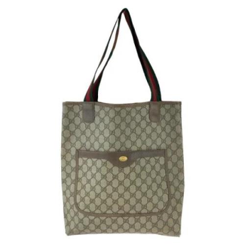 Pre-owned Canvas totes Gucci Vintage , Beige , Dames