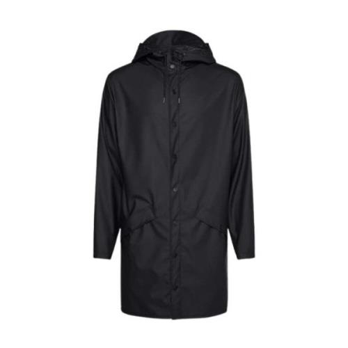 Zwarte Lange Jas Rains , Black , Heren