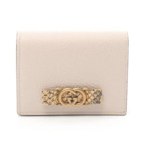 Pre-owned Leather wallets Gucci Vintage , Beige , Dames