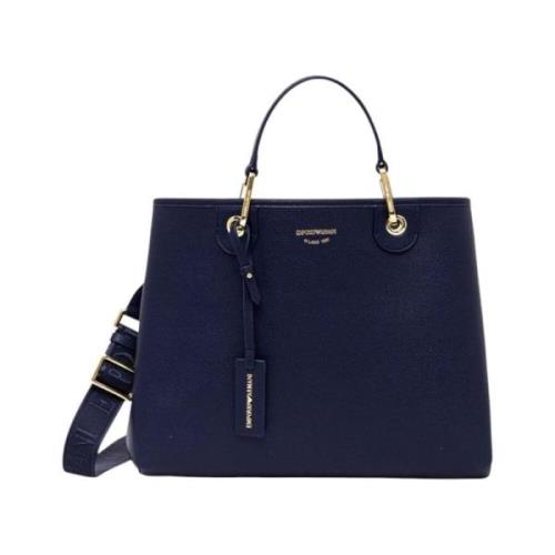 Stijlvolle Leren Tas Emporio Armani , Blue , Dames