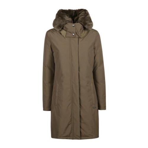 Bridge Parka Jas Woolrich , Green , Dames