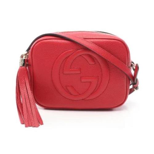 Pre-owned Leather crossbody-bags Gucci Vintage , Red , Dames