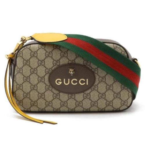 Pre-owned Canvas crossbody-bags Gucci Vintage , Beige , Dames