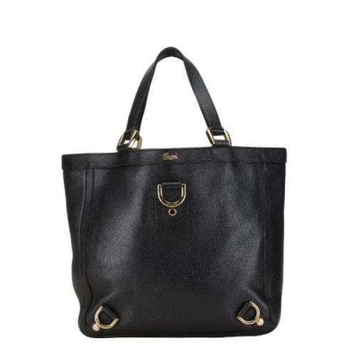 Pre-owned Leather totes Gucci Vintage , Black , Dames