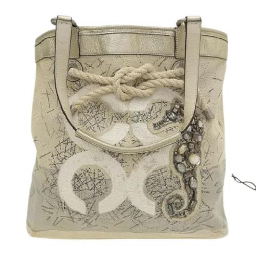 Pre-owned Canvas shoulder-bags Coach Pre-owned , Beige , Dames