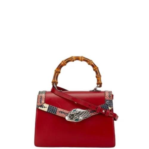 Pre-owned Leather handbags Gucci Vintage , Red , Dames