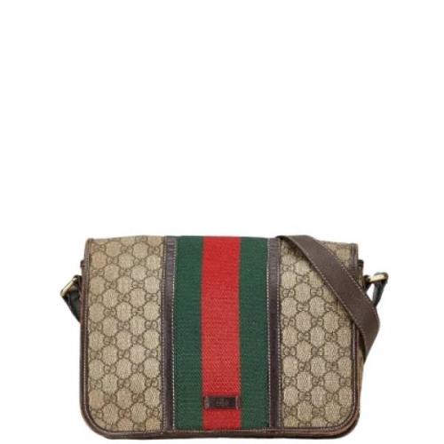 Pre-owned Canvas crossbody-bags Gucci Vintage , Brown , Dames