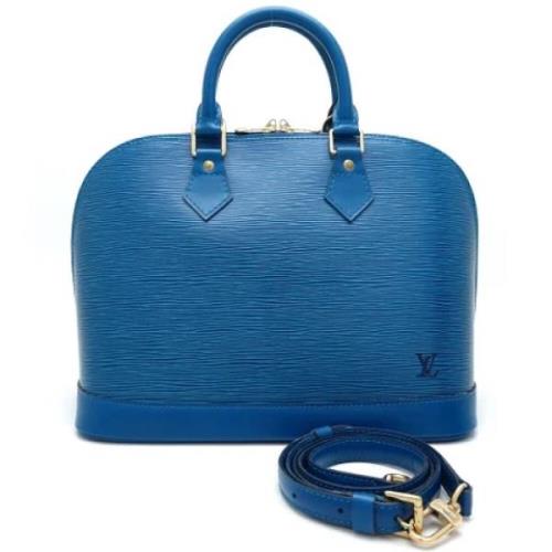 Pre-owned Leather handbags Louis Vuitton Vintage , Blue , Dames