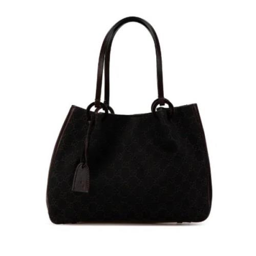 Pre-owned Canvas totes Gucci Vintage , Black , Dames