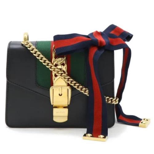 Pre-owned Leather crossbody-bags Gucci Vintage , Black , Dames