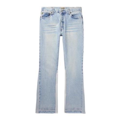 Indigo Stonewashed Flare Jeans Gallery Dept. , Blue , Heren