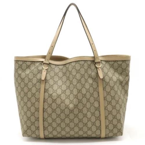 Pre-owned Canvas totes Gucci Vintage , Beige , Dames