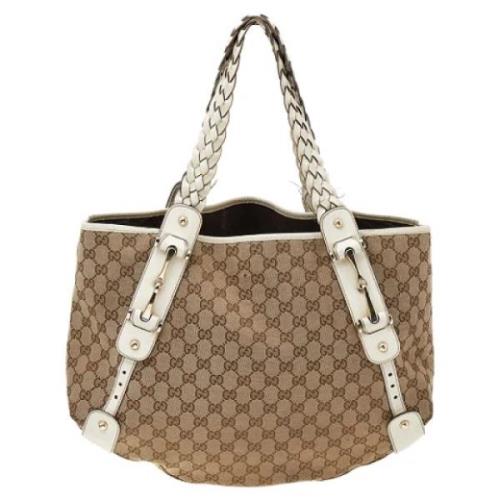 Pre-owned Leather gucci-bags Gucci Vintage , Beige , Dames