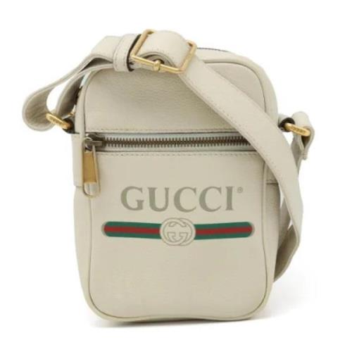 Pre-owned Leather crossbody-bags Gucci Vintage , Beige , Dames