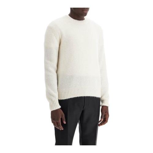 Alpaca Crewneck Pullover Tom Ford , White , Heren