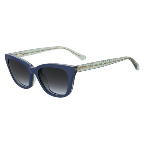 Blauw/Grijs Getinte Zonnebril Mol071/Cs Love Moschino , Blue , Dames