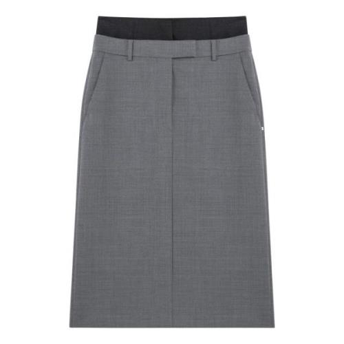 Flared Skirt Sportmax , Gray , Dames