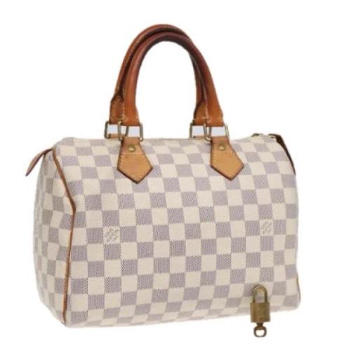 Pre-owned Canvas handbags Louis Vuitton Vintage , White , Dames